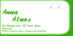 anna almos business card